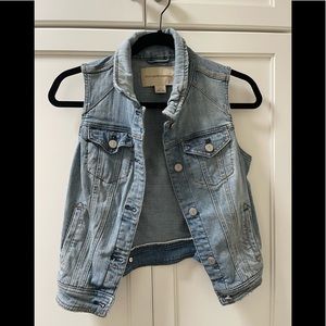 Anthropologie Denim Vest Size Small